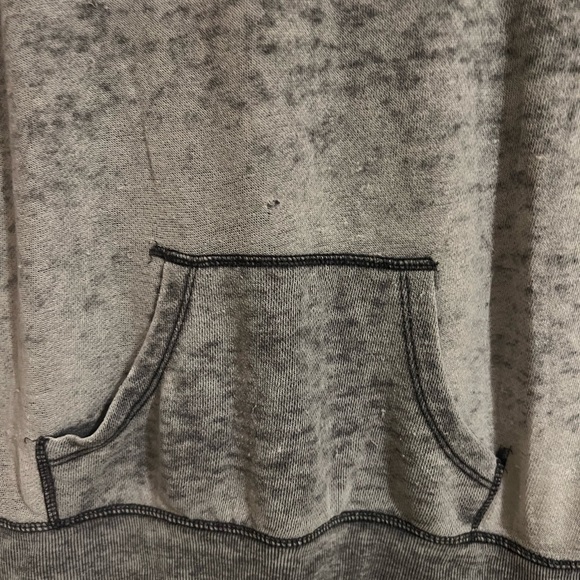 No Tags “Nope” Distressed Grey Graphic Hoodie Fits Med-Large Very Thin Material - Picture 2 of 6